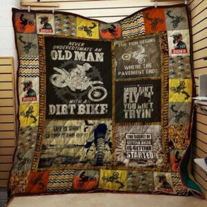 Dirt Bike Quilt Blanket J0802 83o32  Size Single, Twin, Full, Queen, King, Super King