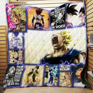 Dragon Ball Vegeta Sacrifice Quilt Blanket P166  Size Single, Twin, Full, Queen, King, Super King