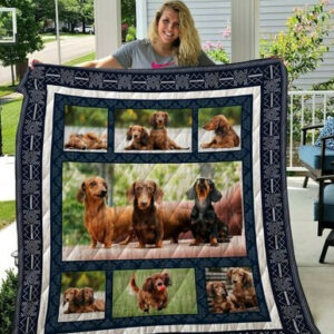 Dachshund Quilt Blanket Qui12005  Size Single, Twin, Full, Queen, King, Super King