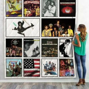 Sly  The Family Stone Quilt Blanket For Fans 02  Size Single, Twin, Full, Queen, King, Super King