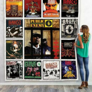 Public Enemy Albums Quilt Blanket 01  Size Single, Twin, Full, Queen, King, Super King