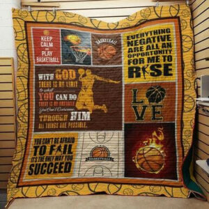 Basketball 3d Quilt Blanket J1403 84o32  Size Single, Twin, Full, Queen, King, Super King