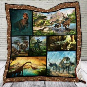 Dinosaur World Quilt Blanket Th401  Size Single, Twin, Full, Queen, King, Super King