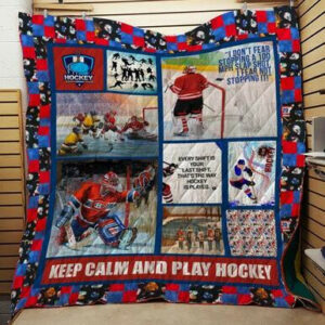 Quilt Blanket Hockey 1108-12 Mt  Size Single, Twin, Full, Queen, King, Super King