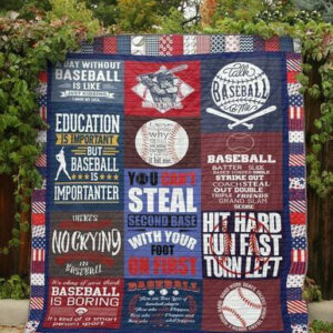 Talk Baseball To Me Quilt Blanket Quilt Blanket  Size Single, Twin, Full, Queen, King, Super King