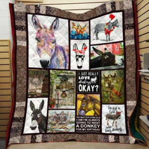 Donkey 3d Printing Quilt Blanket Pm-Qct00008  Size Single, Twin, Full, Queen, King, Super King