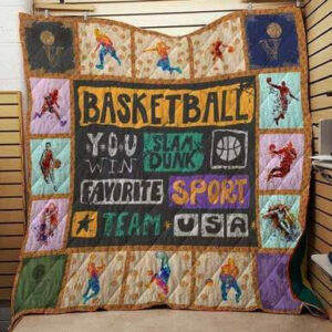 Basketball Quilt Blanket D0304 84o31  Size Single, Twin, Full, Queen, King, Super King