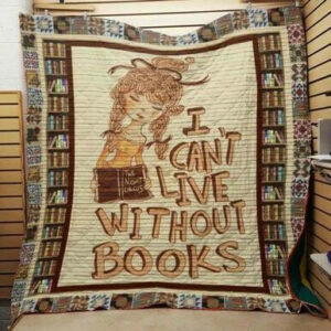 Book 3d Quilt Blanket F1204 84o41  Size Single, Twin, Full, Queen, King, Super King