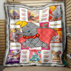 Dumbo Quilt Blanket 01  Size Single, Twin, Full, Queen, King, Super King