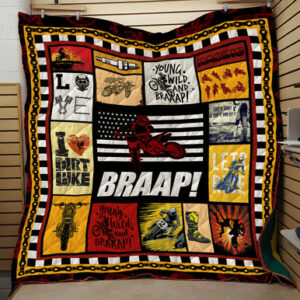 Dirt Bike Quilt Blanket J0803 83o41  Size Single, Twin, Full, Queen, King, Super King