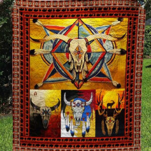 Deer Fabric 3d Quilt Blanket  Size Single, Twin, Full, Queen, King, Super King