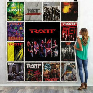 Ratt Albums Quilt Blanket 02  Size Single, Twin, Full, Queen, King, Super King