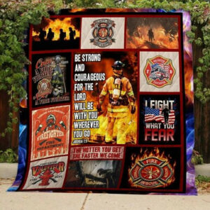 Proud To Be Firefighter Quilt Blanket  Size Single, Twin, Full, Queen, King, Super King