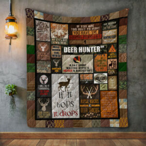 Deer Hunter 3d Printing Quilt Blanket Dml-Qvk00019  Size Single, Twin, Full, Queen, King, Super King