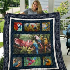 Parrot Quilt Blanket Quiani23001  Size Single, Twin, Full, Queen, King, Super King