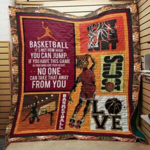 Basketball Quilt Blanket J1405 84o41  Size Single, Twin, Full, Queen, King, Super King