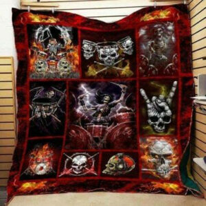 Drummer 3d Quilt Blanket N2601 85o01  Size Single, Twin, Full, Queen, King, Super King