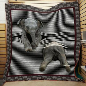 Elephant 3d Quilt Blanket J3101 85o34  Size Single, Twin, Full, Queen, King, Super King