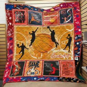 Basketball Quilt Blanket D0604 85o35  Size Single, Twin, Full, Queen, King, Super King