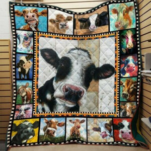 Dairy Cow 3d Quilt Blanket Hqt-Qhg00007  Size Single, Twin, Full, Queen, King, Super King