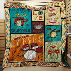 Drummer 3d Quilt Blanket N2604 83o10  Size Single, Twin, Full, Queen, King, Super King