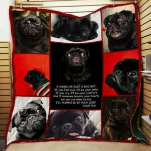 Pug I Love You Quilt Blanket P230 Pd  Size Single, Twin, Full, Queen, King, Super King