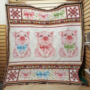 Pig Farmer Quilt Blanket F1303 82o38  Size Single, Twin, Full, Queen, King, Super King