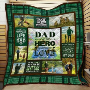Dad 3d Quilt Blanket J0305 82o33  Size Single, Twin, Full, Queen, King, Super King