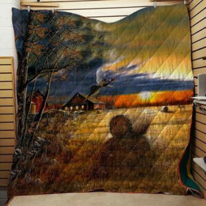 Picture Farmer Beautiful Quilt Blanket  Size Single, Twin, Full, Queen, King, Super King