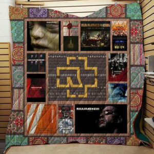 Rammstein Album Collections Quilt Blanket  Size Single, Twin, Full, Queen, King, Super King