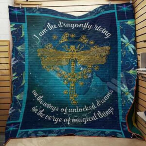 Dragonfly Quilt Blanket F2803 82o34  Size Single, Twin, Full, Queen, King, Super King