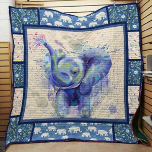 Elephant Quilt Blanket  F2103 83o33  Size Single, Twin, Full, Queen, King, Super King