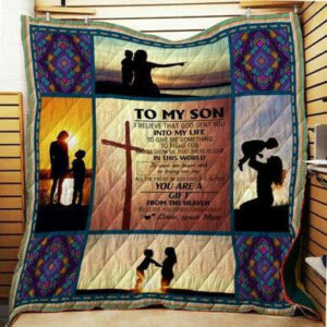 To My Son Quilt Blanket Th344  Size Single, Twin, Full, Queen, King, Super King