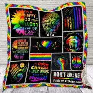 Pride Quilt Blanket Th453  Size Single, Twin, Full, Queen, King, Super King