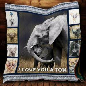 Elephant Baby Quilt Blanket P324  Size Single, Twin, Full, Queen, King, Super King