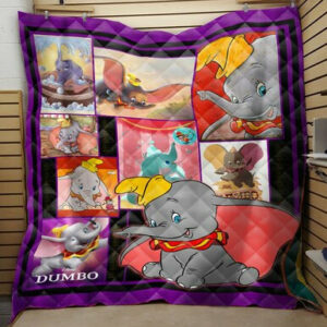 Dumbo Quilt Blanket 04  Size Single, Twin, Full, Queen, King, Super King