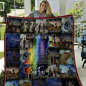 Pink Floyd Wish You Were Here Quilt Blanket Fabric  Size Single, Twin, Full, Queen, King, Super King