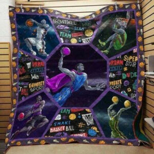 Basketball 3d Quilt Blanket D1104 84o31  Size Single, Twin, Full, Queen, King, Super King