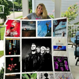 Depeche Mode Quilt Blanket  Size Single, Twin, Full, Queen, King, Super King
