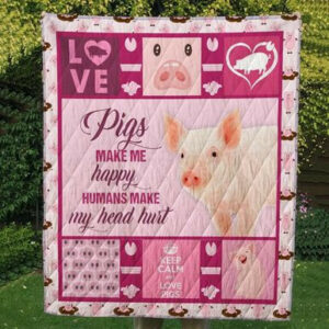 Pig Quilts Quilt Blanket Dhc0201204Td Size Single, Twin, Full, Queen, King, Super King