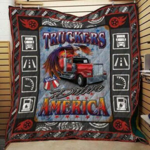 Truck Quilt Blanket 1106-7  Size Single, Twin, Full, Queen, King, Super King