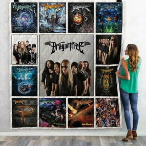 Dragonforce Albums Quilt Blanket 02  Size Single, Twin, Full, Queen, King, Super King