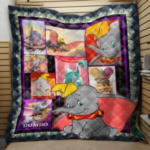 Dumbo Quilt Blanket 07  Size Single, Twin, Full, Queen, King, Super King
