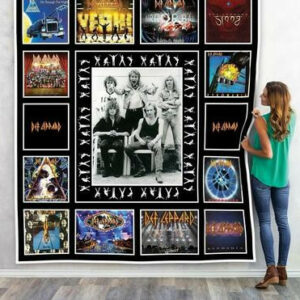 Def Leppard Quilt Blanket New Arival  Size Single, Twin, Full, Queen, King, Super King