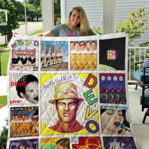 Devo Albums Quilt Blanket 01  Size Single, Twin, Full, Queen, King, Super King