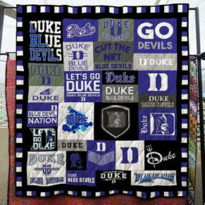 Duke Blue Devils 3d Quilt Blanket Dbd001  Size Single, Twin, Full, Queen, King, Super King