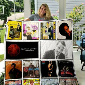 Quincy Jones Quilt Blanket  Size Single, Twin, Full, Queen, King, Super King