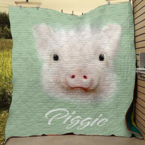 Pig Cute  Quilt Blanket  Size Single, Twin, Full, Queen, King, Super King