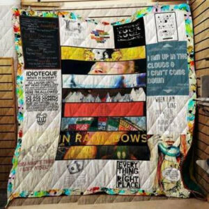 Radiohead Song Lyric  Quilt Blanket  Size Single, Twin, Full, Queen, King, Super King