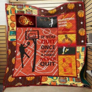 Basketball Quilt Blanket D0503 85o35  Size Single, Twin, Full, Queen, King, Super King